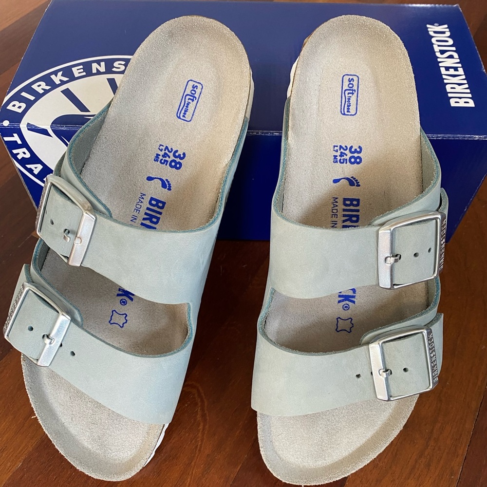 Birkenstock Arizona Light Blue new in box